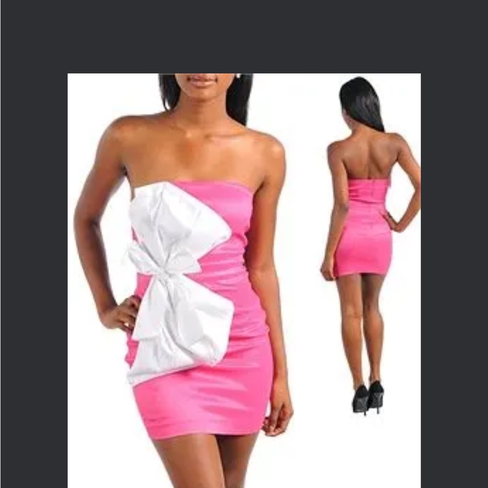 Bow Front Mini Dress, size L